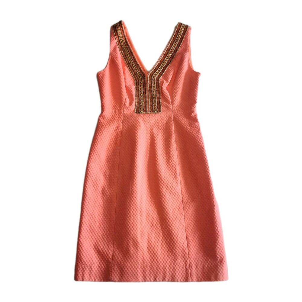 Lilly Pulitzer NEW Papaya Color Preppy Special Event Eliot Shift Dress SZ 00